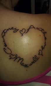 Main heart with hearts of your children hanging off of them. Names In Heart Tattoo By Doingbigthings On Deviantart Heart Tattoos With Names Heart Tattoo Tattoos For Kids