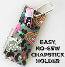 This Chapstick Holder Pattern Is Super Quick And Easy To Sew And Fits Right On Your Keychain So You Will Always Have Your Cha Chapstick Holder Chapstick Sewing