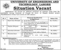 Newchild and youth care counsellor. Jobs In Day Care Center Uet Lahore Pakworkers