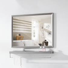 There are a number of major fixtures you pretty much have to include installing a decorative mirror is one of my favorite ways to spice up a bathroom of any size, and it works well since it's an element you have to have. Stainless Steel Bathroom Mirror Frame Wall Mounted Vanity Mirror Bathroom Wall Mirror Entrance Decorative Mir Mirror Wall Bathroom Bathroom Mirror Mirror Decor