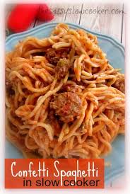 Simple Baked Spaghetti In The Slow Cooker Recipe Crockpot Recipes Slow Cooker Crockpot Recipes Yummy Pasta Dish