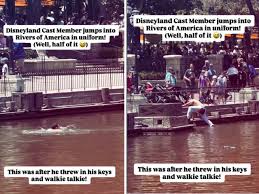 Disneyland Cast Member Jumps Into Rivers of America in Half of Uniform