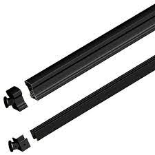 Peak Aluminum Railing Black 6 Ft Aluminum Stair Hand And Base Rail Kit 50113 The Home Depot Aluminum Railing Aluminum Fence Railing