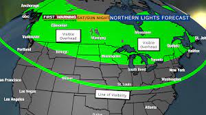 Northern Lights Tonight Map Northern Lights To Be Visible Across Midwest Great Lakes