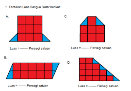 Perhatikan gambar pada soal di atas. Menentukan Luas Bangun Datar Dengan Satuan Tak Baku Senin 23 Maret 2020