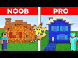 Minecraft Battle Noob Vs Pro Lava House Vs Water House In Real Life Avm Shorts Animation Water House Noob Minecraft