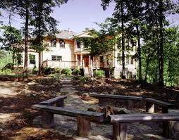 Real Log Home In Georgia Real Log Homes Since 1963 Custom Log Homes Log Home Floor Plans Log Cabin Ki Home Landscaping Backyard Resort Rustic Fire Pits
