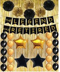 Black And Gold Pom Poms Decorations Happy Retirement Party Decorations Black And Gold The Legend Has Retired Hap Retirement Party Decorations Retirement Party Centerpieces Retirement Party Themes