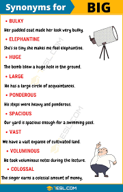 Another Word For Big 100 Synonyms For Big With Example Sentences Good Vocabulary Words Essay Writing Skills Writing Words