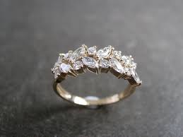 Final Marquise Diamond Wedding Ring In 14k Yellow Gold Diamond Wedding Rings Vintage Engagement Rings Wedding Rings