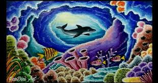 Cara mewarnai pemandangan dengan crayon, cara mewarnai laut dengan crayon mewarnai gambar pemandangan di bawah laut gambar pemandangan sumber : Seni Lukisan Pemandangan Dasar Laut