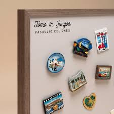 Magnettafel für Reisemagnete, Souvenir Magnetanzeige für die Wand,  ästhetische personalisierte magnetische Sammeltafel, großer Leinenrahmen