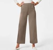 Summer Pants for Women Twill Cropped Wide Leg Pant Plus Size ...