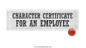 Second moral concern of pts. Character Certificate For Employee Govt Job Student Sample