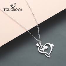 Free shipping on orders over $25 shipped by amazon. Todorova Music Note Heart Of Treble And Bass Clef Necklace Women Infinity Love Charm Pendant Necklace Stainless Steel Jewelry Pendant Necklaces Aliexpress
