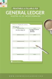 General Ledger Printable Pdf Us Letter A4 A5 Etsy In 2020 Money Planner General Ledger Small Business Bookkeeping