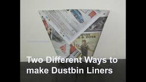 Maybe you would like to learn more about one of these? Paper Dustbin Bags How To Make Bin Liners Out Of Newspaper How To Make A Paper Bag Dustbin Cover Newspaper Bags