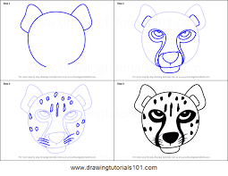 Cheetah is a hunting leopard and it belongs to the specie of cat. How To Draw A Cheetah Face For Kids Printable Step By Step Drawing Sheet Drawingtutorials101 Com