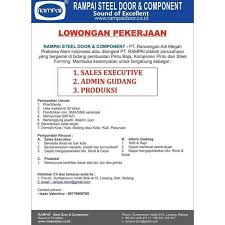 Pt pos indonesia membuka kesempatan karier di sejumlah posisi, simak di sini. Lowongan Kerja Karyawan Pt Rampai Atmago