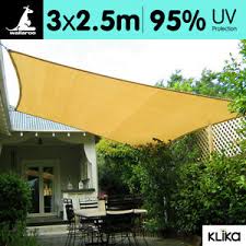 Our sailing canopy is constructed of a durable waterproof material, keeping your furniture dry. Wallaroo 3m X 2 5m Outdoor Sun Shade Sail Canopy Sand Cloth Rectangle 706502837464 Ebay
