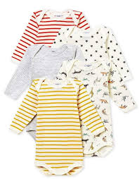 petit bateau set of 5 baby boys long sleeved onesies baby