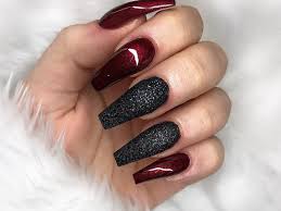 Black Cherry Black Sugar Nail Sugar Nails Cherry Nails Black Acrylic Nails