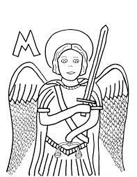 Michael prayer in the form of a stand up craft in both black and white and in color. 10 Best For Saint Michael The Archangel Easy Drawing The Campbells Possibilities