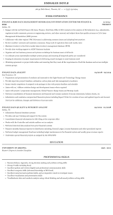 Prepare accurate data analysis in order to communicate with regulatory agencies, contracted payers and internal leadership. Finance Data Analyst Resume Sample Mintresume