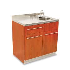 dispensary sink cabinet with stainless