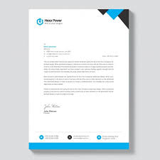 Letterhead Mockup With Blue And Black Shapes Premium Psd Company Letterhead Template Letterhead Design Inspiration Letterhead Business
