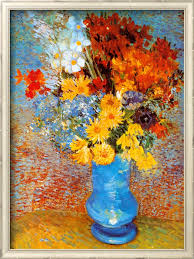 I love having cut flowers in beautiful vases in the house. Vase Of Flowers Vincent Van Gogh Painting Oil Painting Landscape Impressism Painting Hand Painted Paintings123 Com