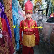 Baju teluk belanga biasanya juga dilengkapi dengan celana dan kain samping serta kain pelekat. Baju Adat Anak Laki Baju Adat Melayu Banjar Kostum Adat Anak Tradisonal Shopee Indonesia