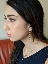 Orecchini di calcestra e rosso/arancione