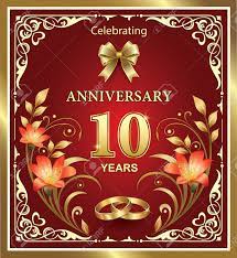 The traditional symbol representing a 10th wedding anniversary is tin or aluminum. 10th Wedding Anniversary Royalty Free Cliparts Vectors And Stock Illustration Image 42644425