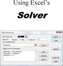Using Excel S Solver Pdf