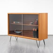 60er Jahre Sideboard Vitrine Mit Hairpin Legs Kirschholz Mobel 60er Jahre Vitrine Sideboard