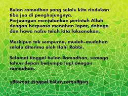 Ucapan selamat sahur bisa menjadi pengingat sekaligus penyemangat dalam menunaikan ibadah puasa. Kata Ucapan Selamat Tinggal Bulan Ramadhan 1438 H 2017 M Operator Sekolah