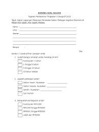 Borang Soal Selidik Geografi Pt3 Pdf