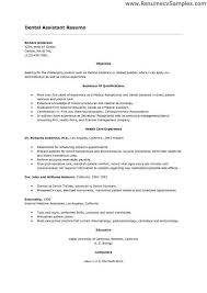 Since every employer is different and everyone has different qualities to offer, your resume. Resume Dental Assistant Objective For With Experience Template Free Hudsonradc