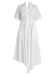 adam lippes dress beaded adam lippes v neck gathered cotton