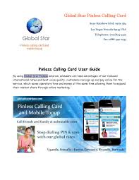 Aug 17, 2020 · contact the star ledger customer service. Global Star Pinless Calling Card By Global Star Pinless Calling Card Issuu