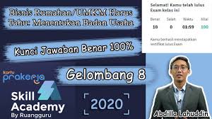 Berikut adalah soal exam pada pelatihan lean startup: Almasik29 Terbaru Kunci Jawaban Exam Skill Academy Facebook