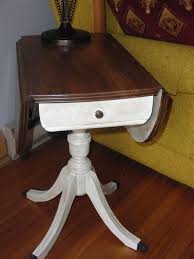 Walnut Duncan Phyfe Side Table Top Stripped Down To Natural Finish Sealed With Satin Clear Coat Drawer Base Is Drop Leaf Table Painted Table My Furniture