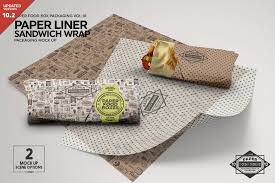 Wrap Or Burrito Paper Liner Mockup Free Packaging Mockup Paper Liner Design Mockup Free