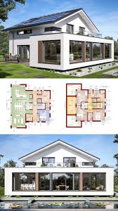 Einfamilienhaus Architektur Modern Mit Satteldach Patio Galerie Grundriss Offen 5 Zimmer 250 Qm Gross Aufzug Architektur Haus Haus Architektur Haus Plane