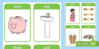«щит и мяч» — 2015. Final Nk Sound Flashcards Final Ng Sound Playing Cards