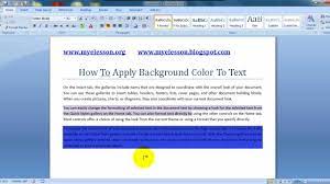 How to add background color to your page in word 2007 dummies from www.dummies.com. Ms Word Apply Background Color To Text English Youtube