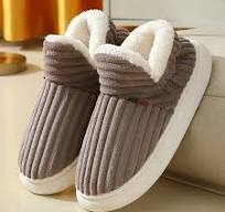Winter Men's Non-slip Cotton Shoes Women's High-top Solid Color Plush Warm  Home Shoes Comfortable Flats Zapatillas De Invierno - Coffee / ...