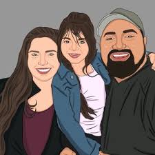 Custom Digital Cartoon Portrait, Custom Digital Portrait, Cartoon  Illustration, Family Portrait, Couple Portrait, Vector,
