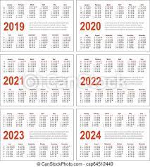 Calendrier Des Rentes 2023 Simple, 2019, Années, 2024, Calendrier, 2023, 2020, 2021, Horizontal, 2022.  Semaine, 2024, Calendrier, Simple, Débuts, | Canstock